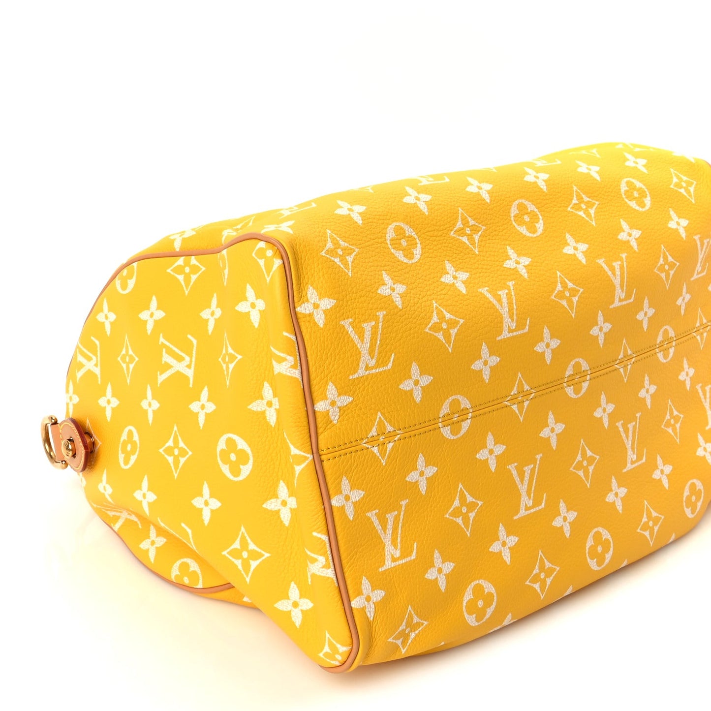 Calfskin Monogram Speedy P9 Bandouliere 40 Jaune Mat