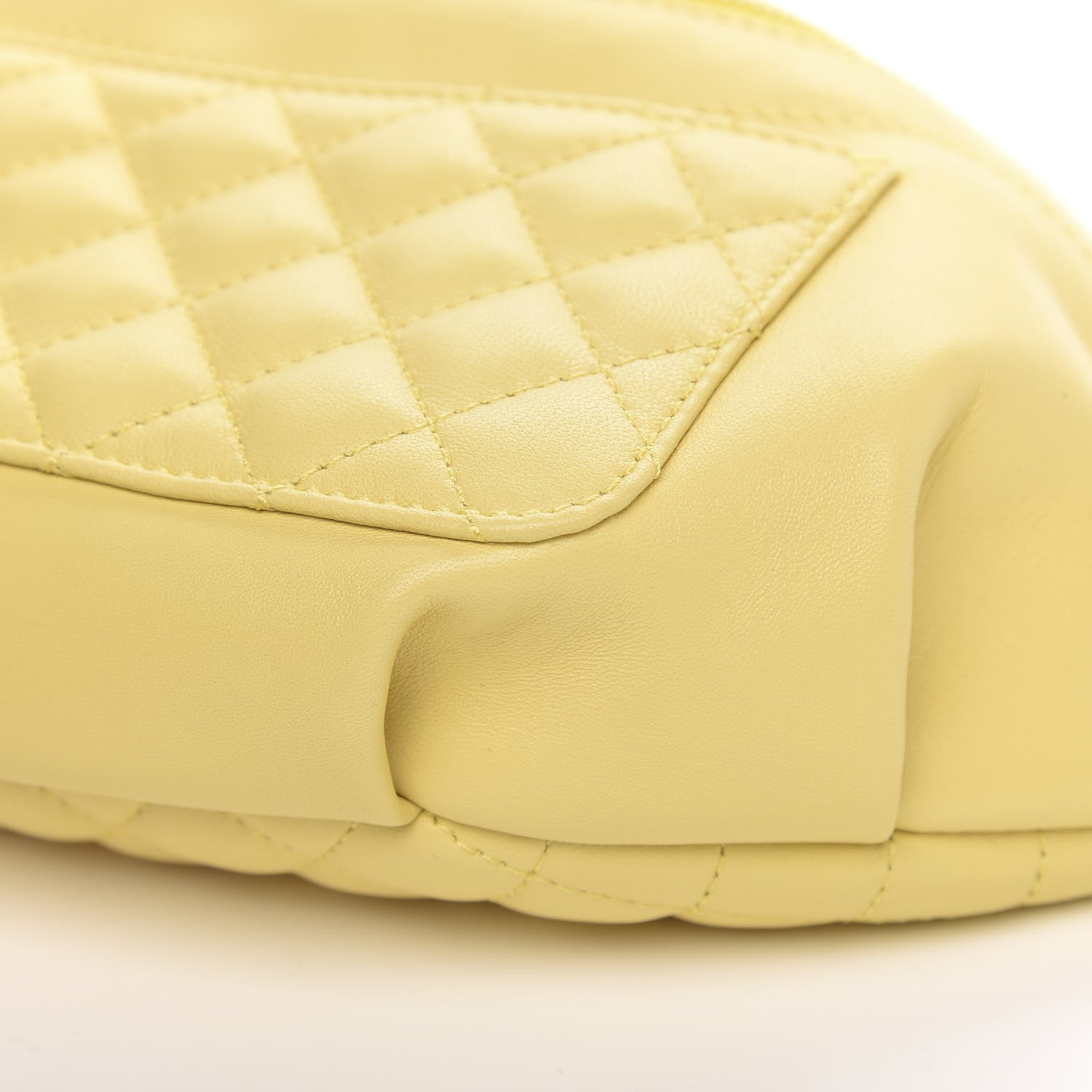 Chanel Lambskin Quilted Waist Belt Bag Yellow 9 of 9