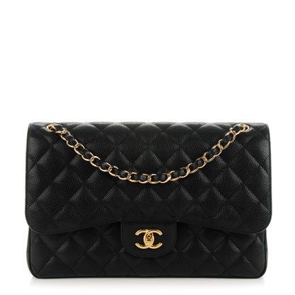 Chanel Caviar Quilted Jumbo Double Flap Black 1 of 8
