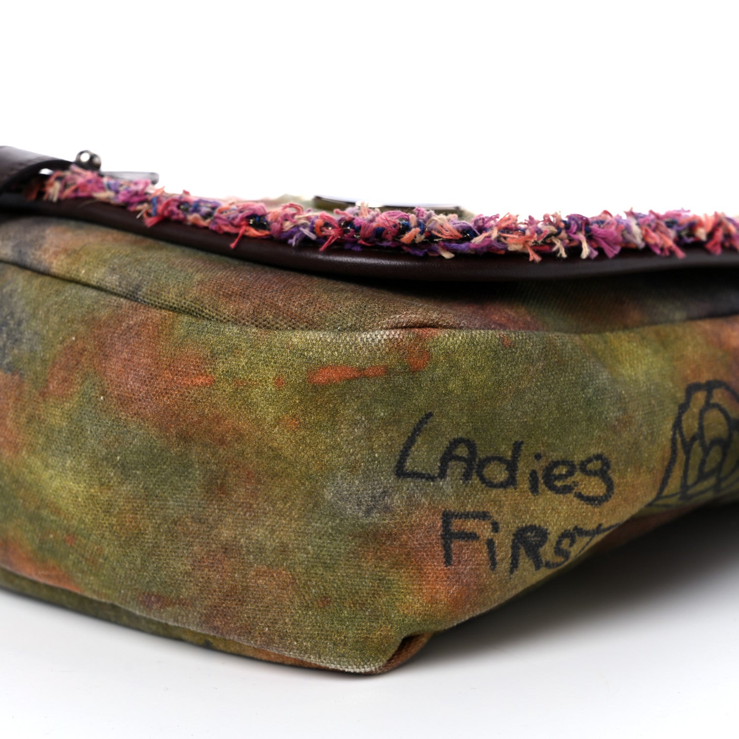 Chanel Washed Toile Graffiti On The Pavements Messenger Khaki Multicolor 8 of 15