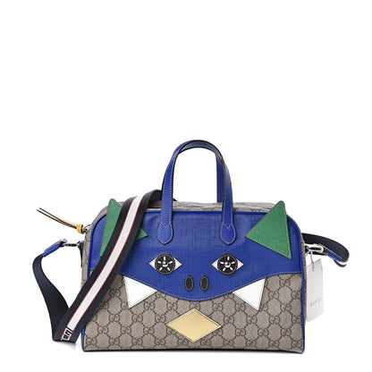 Gucci GG Supreme Monogram Kids Dinosaur Top Handle Bag Blue 1 of 10
