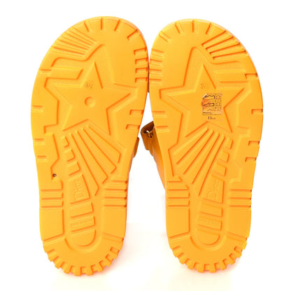 Christian Dior Lambskin Dioract 10mm Slide Sandals 37.5 Amber Yellow 8 of 8