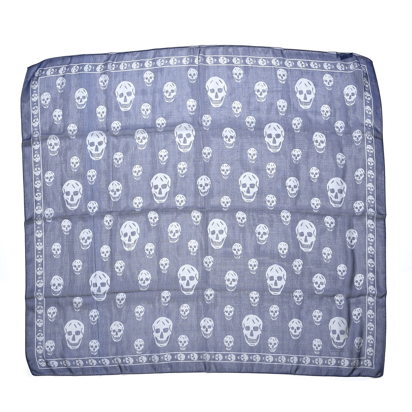 Modal Silk Skull Scarf Navy