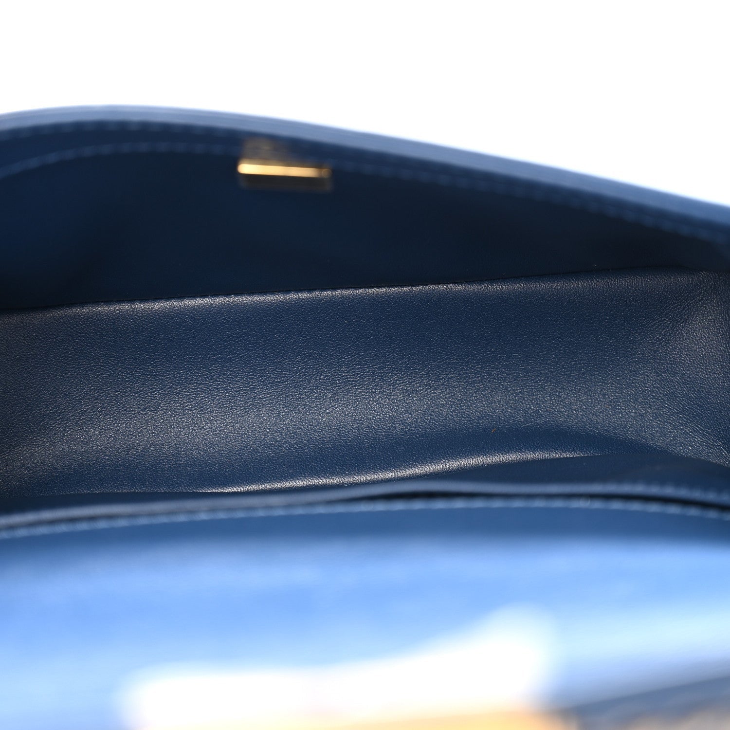 Chanel Lambskin Quilted Medium Top Handle Boy Flap Dark Blue 5 of 7