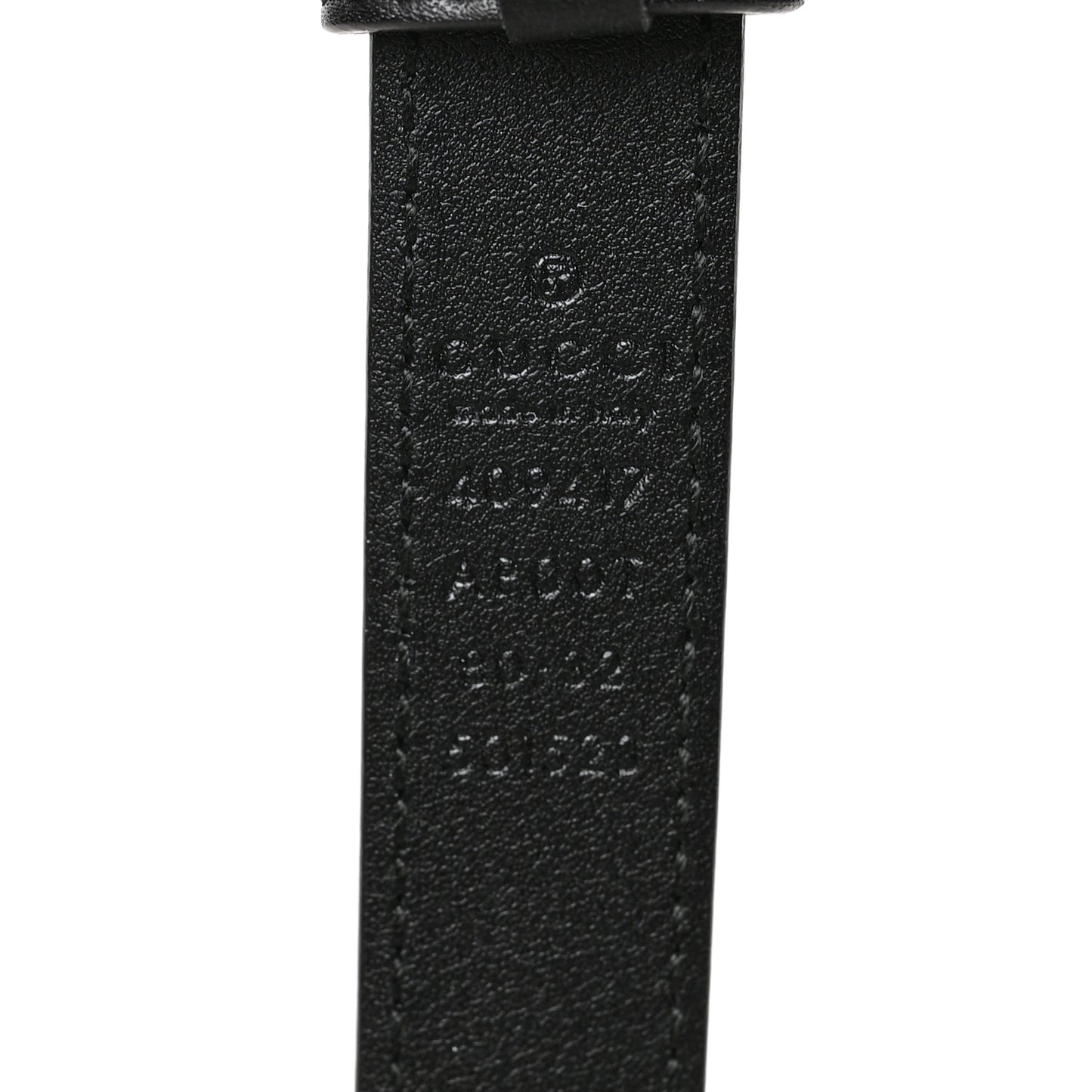 Calfskin Double G 20mm Belt 80 32 Black