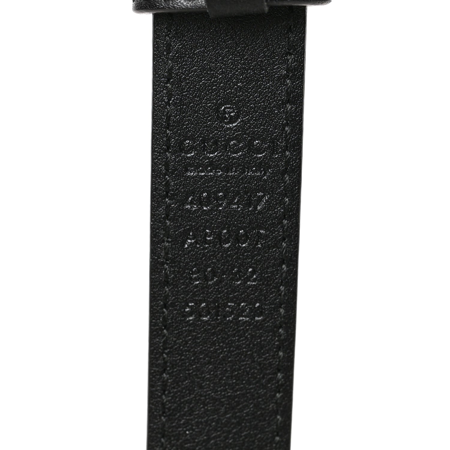 Gucci Calfskin Double G 20mm Belt 80 32 Black 3 of 5