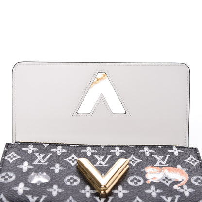 Louis Vuitton Catogram Twist Chain Wallet Black 8 of 11