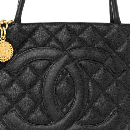Chanel Caviar Quilted Medallion Tote Black 8 of 13