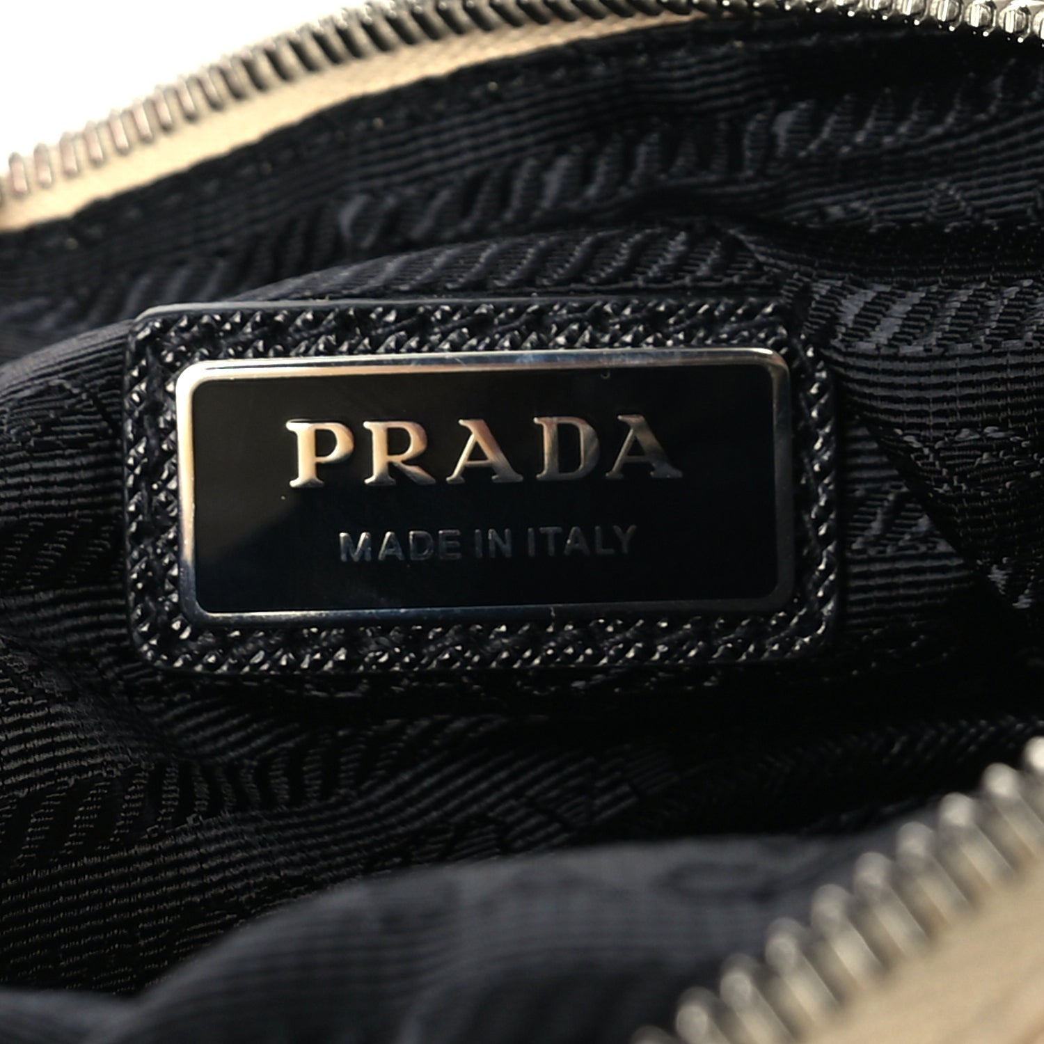 Prada Tessuto Nylon Saffiano Front Pocket Zip Messenger With Pouch Beige 5 of 8