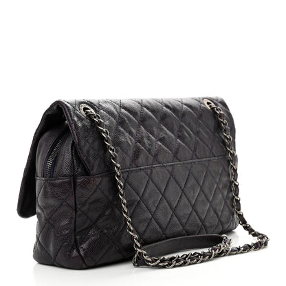 Chanel Caviar Quilted Jumbo Easy Flap Purple 3 of 12