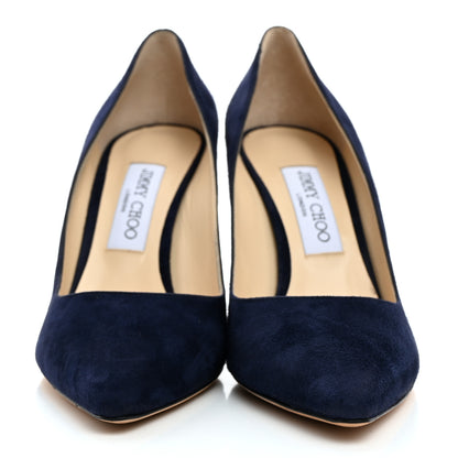Jimmy Choo Suede Romy 100 Pumps 39 Dark Blue 2 of 7