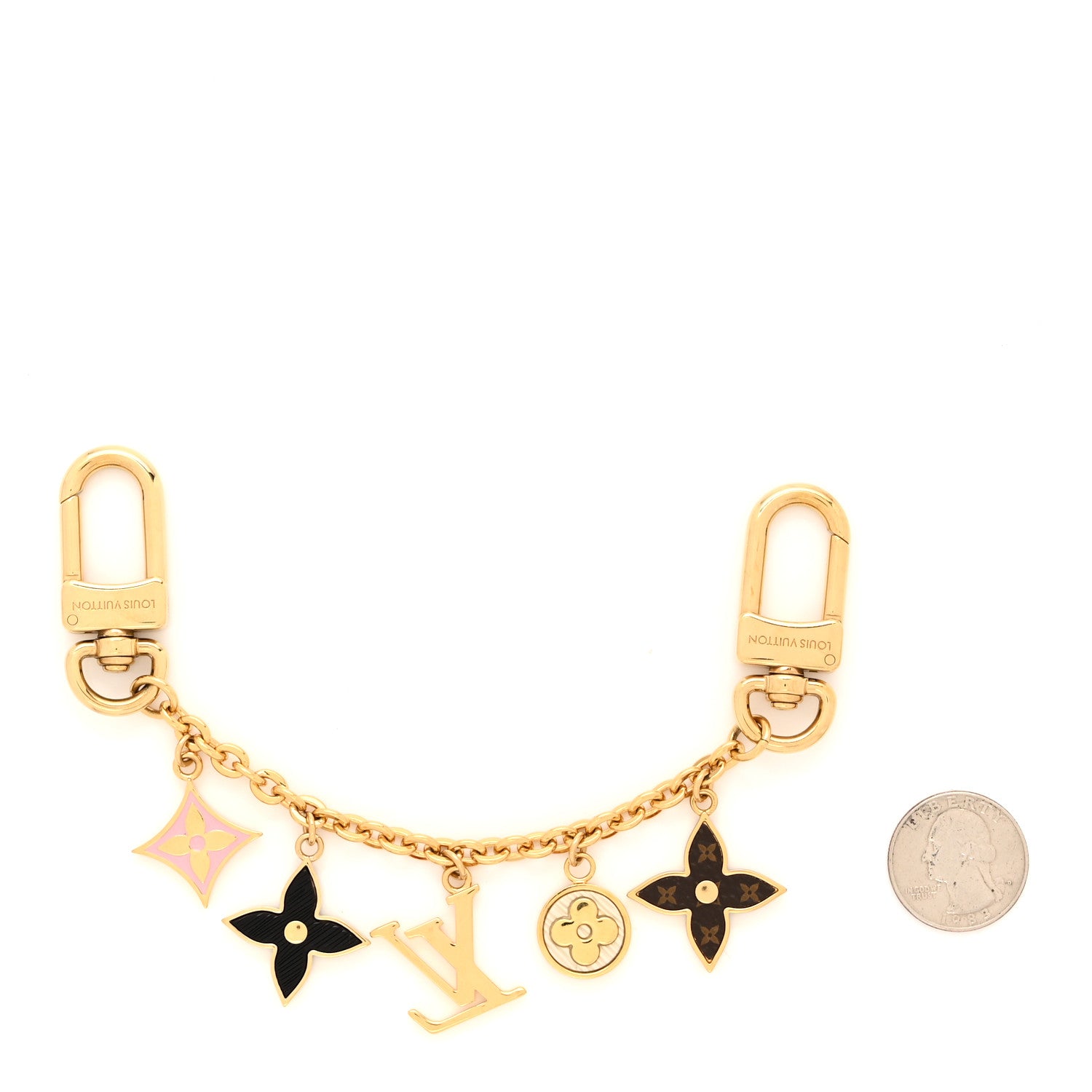 Louis Vuitton Monogram Spring Street Bag Charm Key Holder Gold 2 of 4