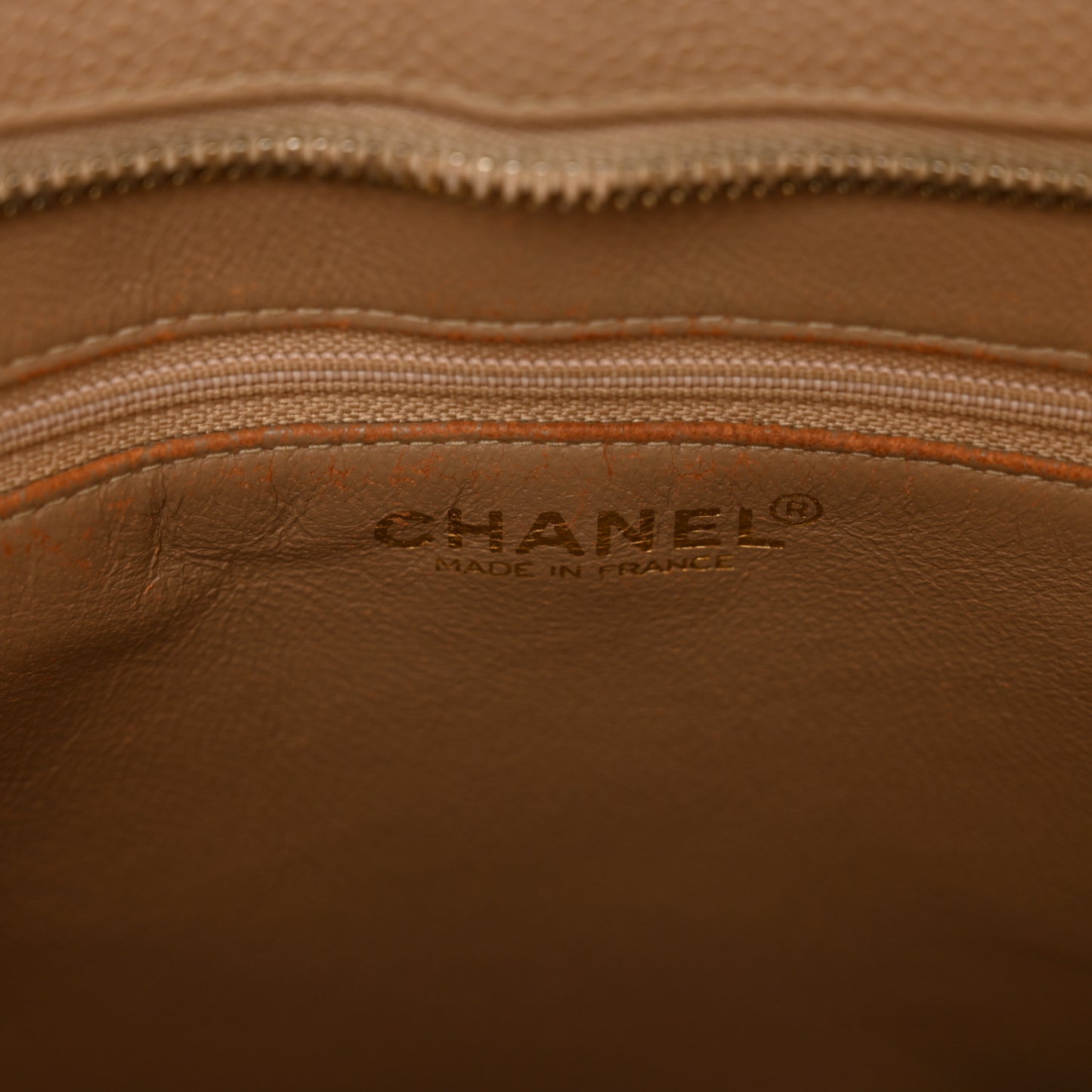 Caviar Quilted Medallion Tote Beige