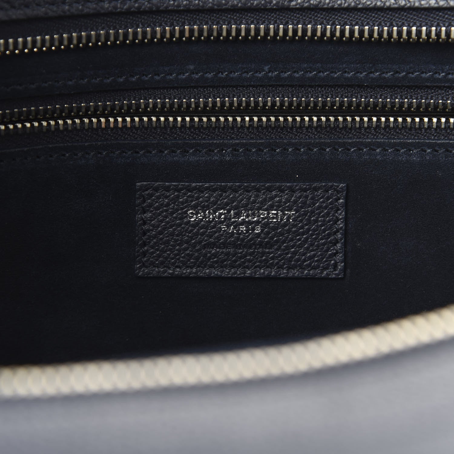 Saint Laurent Calfskin Medium Rive Gauche Cabas Navy Blue 6 of 10