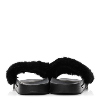Givenchy Mink Rubber Slide Sandals 37 Black 6 of 8