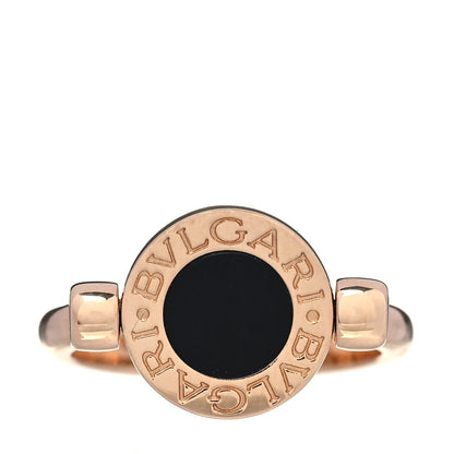 Bvlgari 18K Rose Gold Mother of Pearl Black Onyx BVLGARI BVLGARI Ring 49 4.75 Black 2 of 6