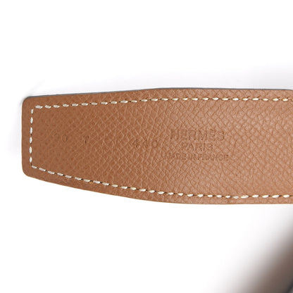 Hermes Epsom Swift 32mm Strie H Belt 90 Black Gold 4 of 6