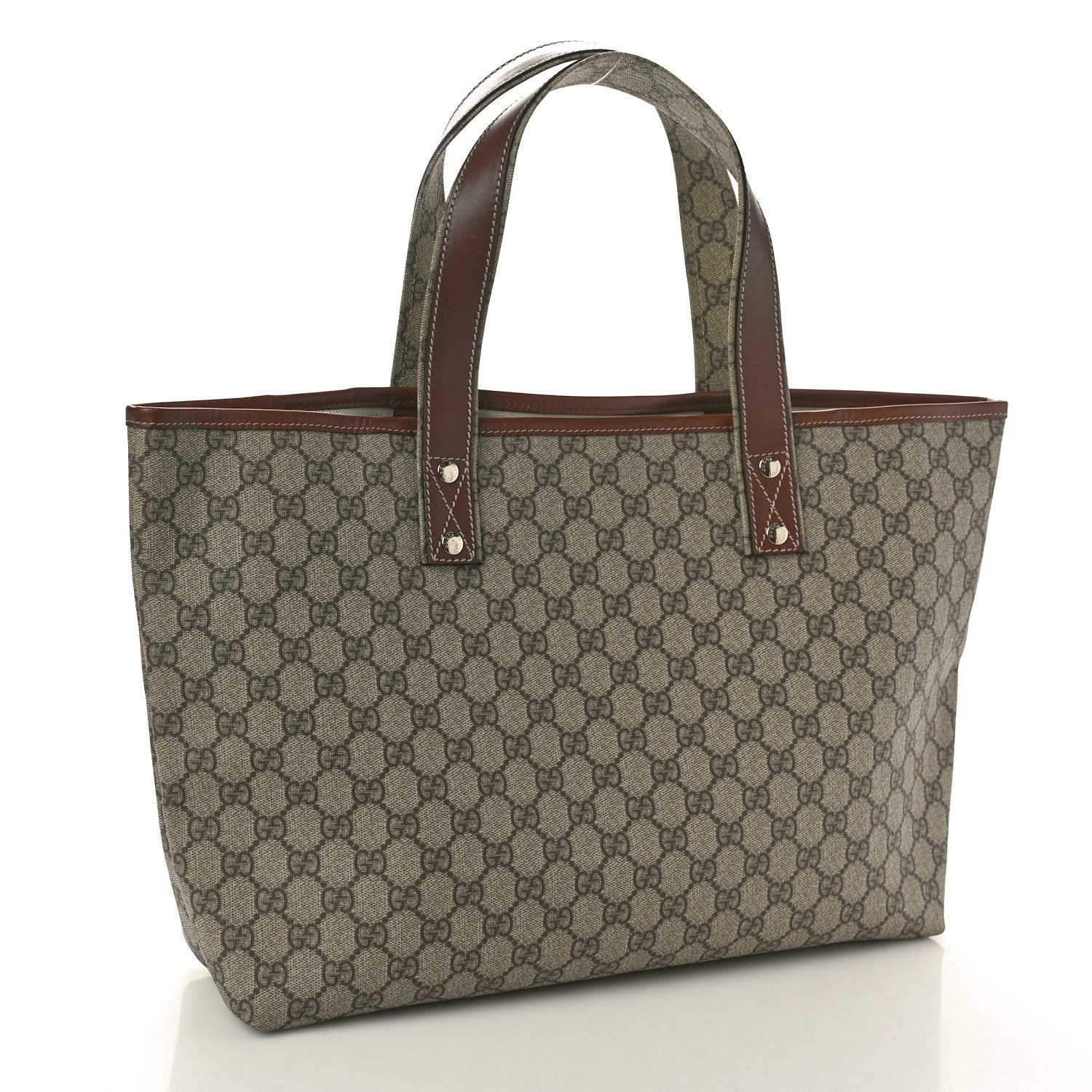 Gucci GG Plus Monogram Medium Signature Web Loop Tote Brown 3 of 10