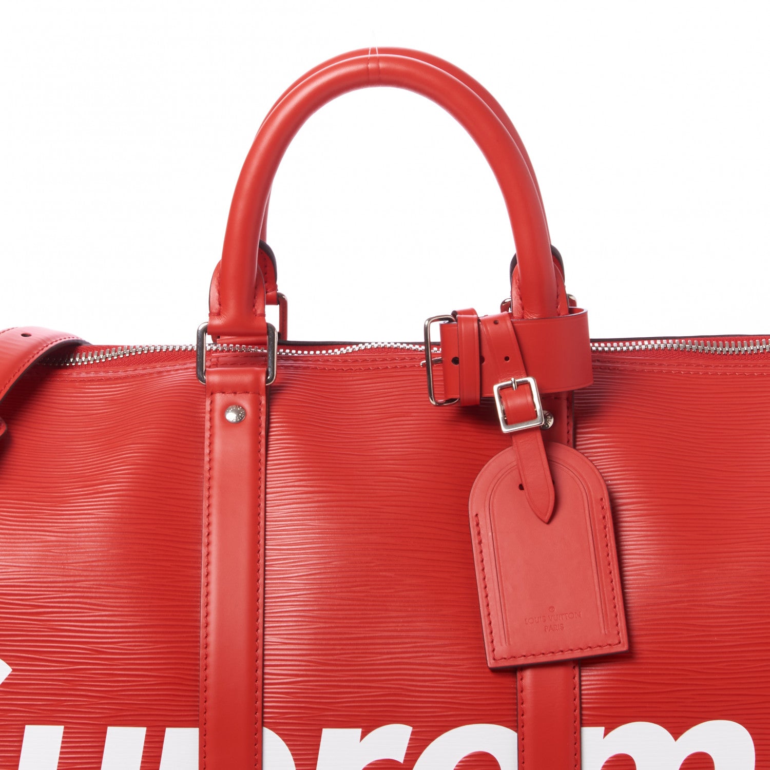 Louis Vuitton X SUPREME Epi Keepall Bandouliere 45 Red 10 of 13