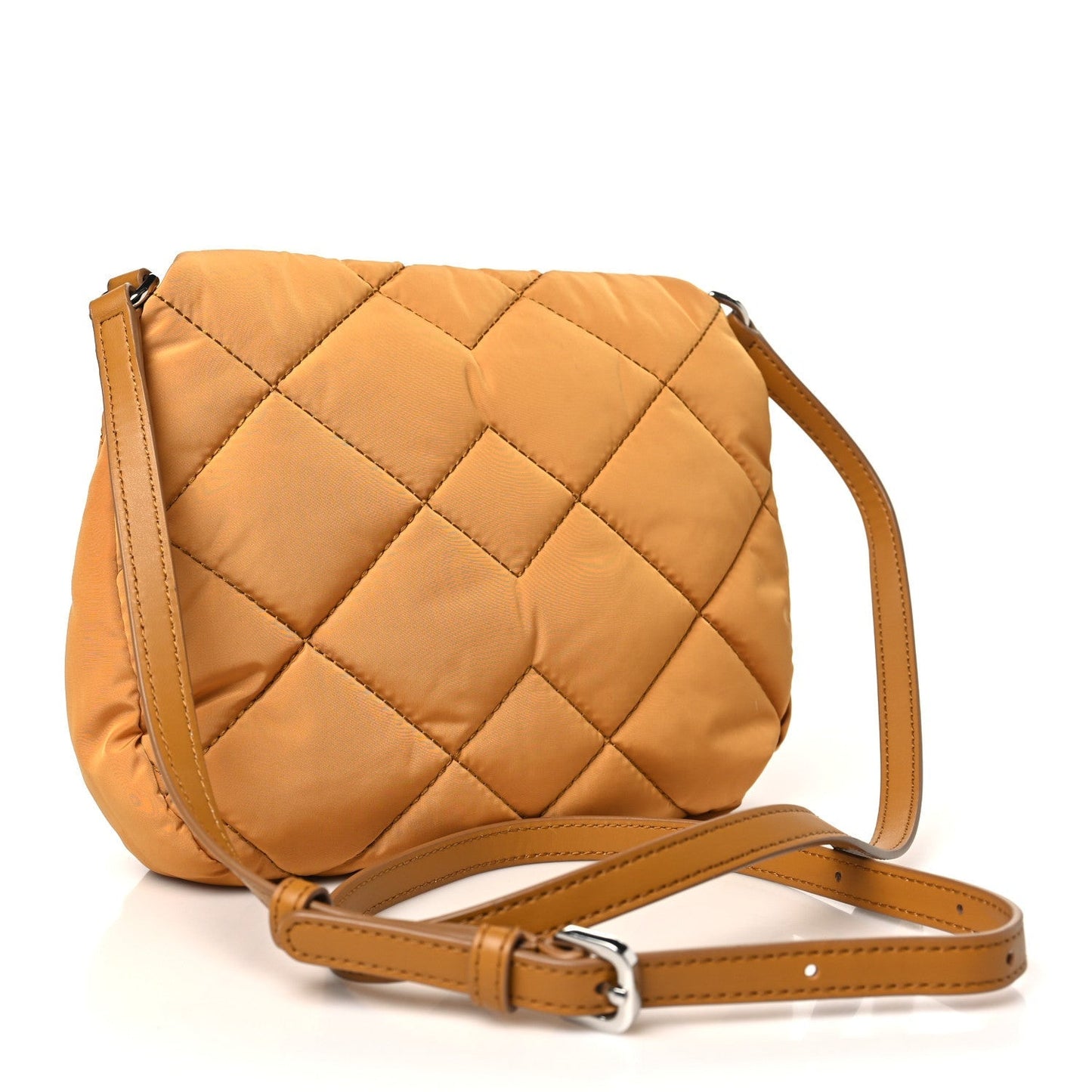 Quilted Pouch Messenger Bag Yellow
