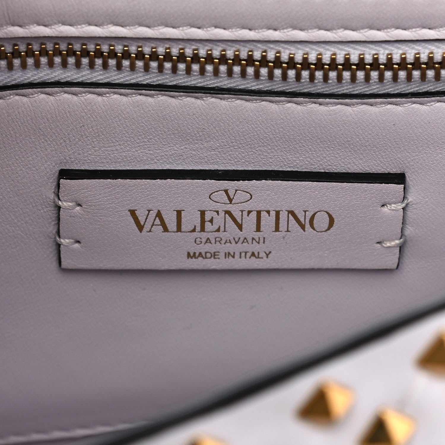 Valentino Garavani Lambskin Medium Rockstud Extreme Spike Shoulder Bag Light Ivory 5 of 9