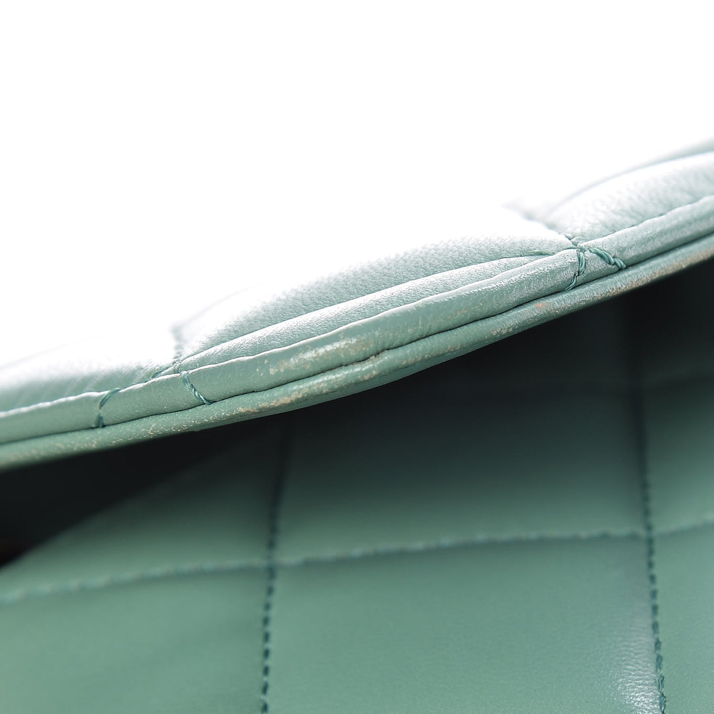 Lambskin Quilted Small Trendy CC Flap Dual Handle Bag Light Green