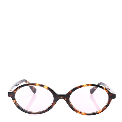 Miu Miu Acetate Oval Regard Sunglasses SMU04Z Tortoise 2 of 7