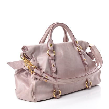 Miu Miu Vitello Lux Large Bow Bag Mughetto 3 of 15