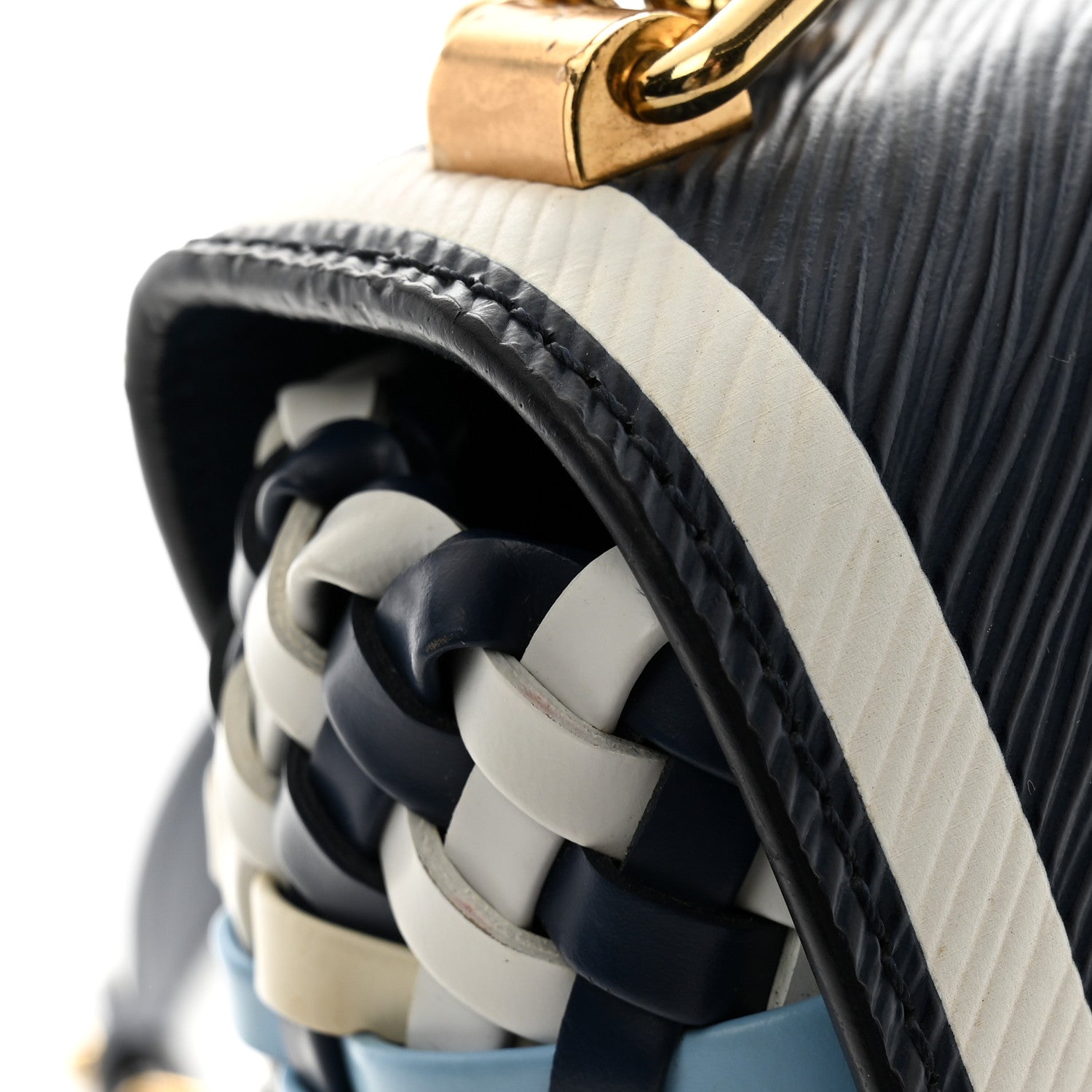 Louis Vuitton Epi Guinguette Twist Shoulder Bag MM Indigo Blue 12 of 13