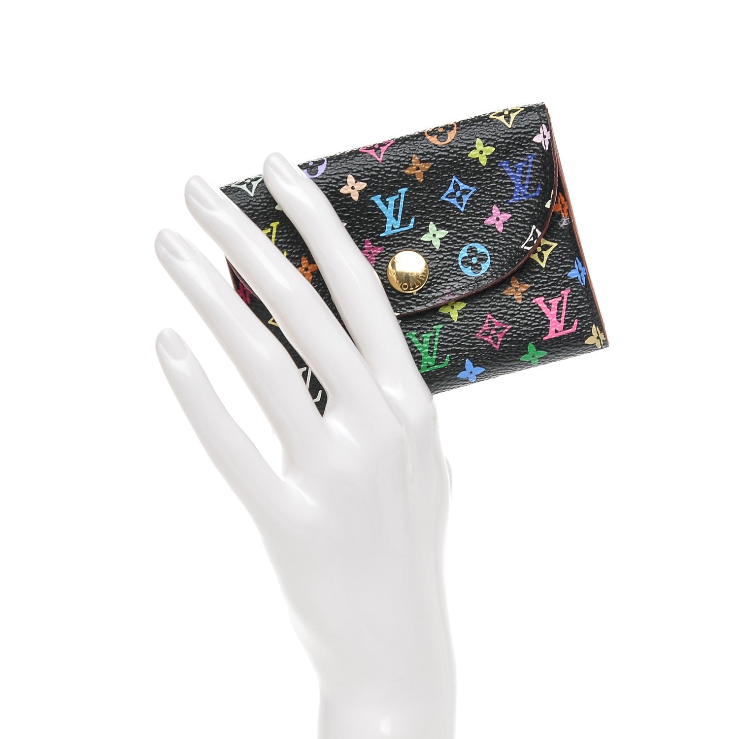 Louis Vuitton Monogram Multicolor Business Card Holder Black 2 of 6