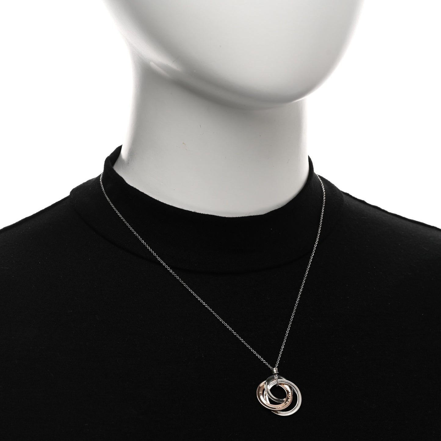 Sterling Silver Rubedo 1837 Circles Pendant Necklace