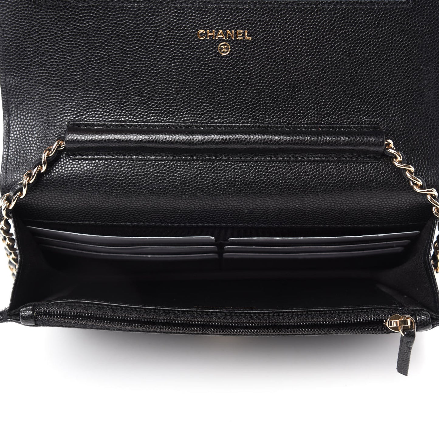 Caviar Quilted Coco Candy Wallet On Chain WOC Black