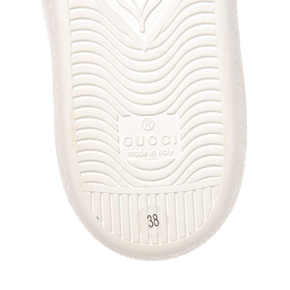 Gucci Calfskin Ayers Web Ace Sneakers 38 White Blue 6 of 9