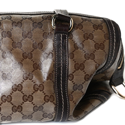 Gucci Crystal Monogram Large Duchessa Boston Dark Brown 8 of 19