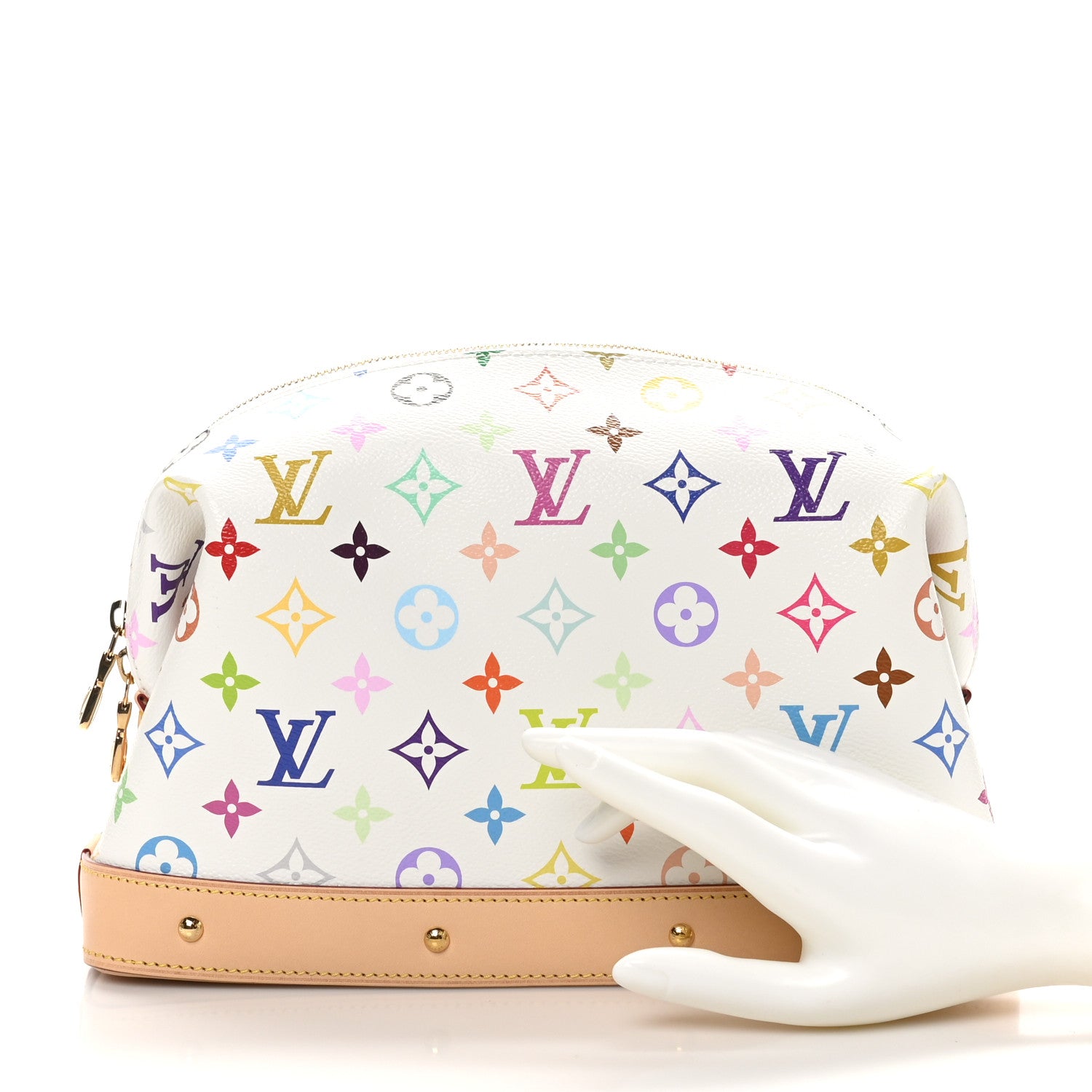 Louis Vuitton LV x TM Monogram Multicolor Cosmetic Pouch GM White 2 of 9