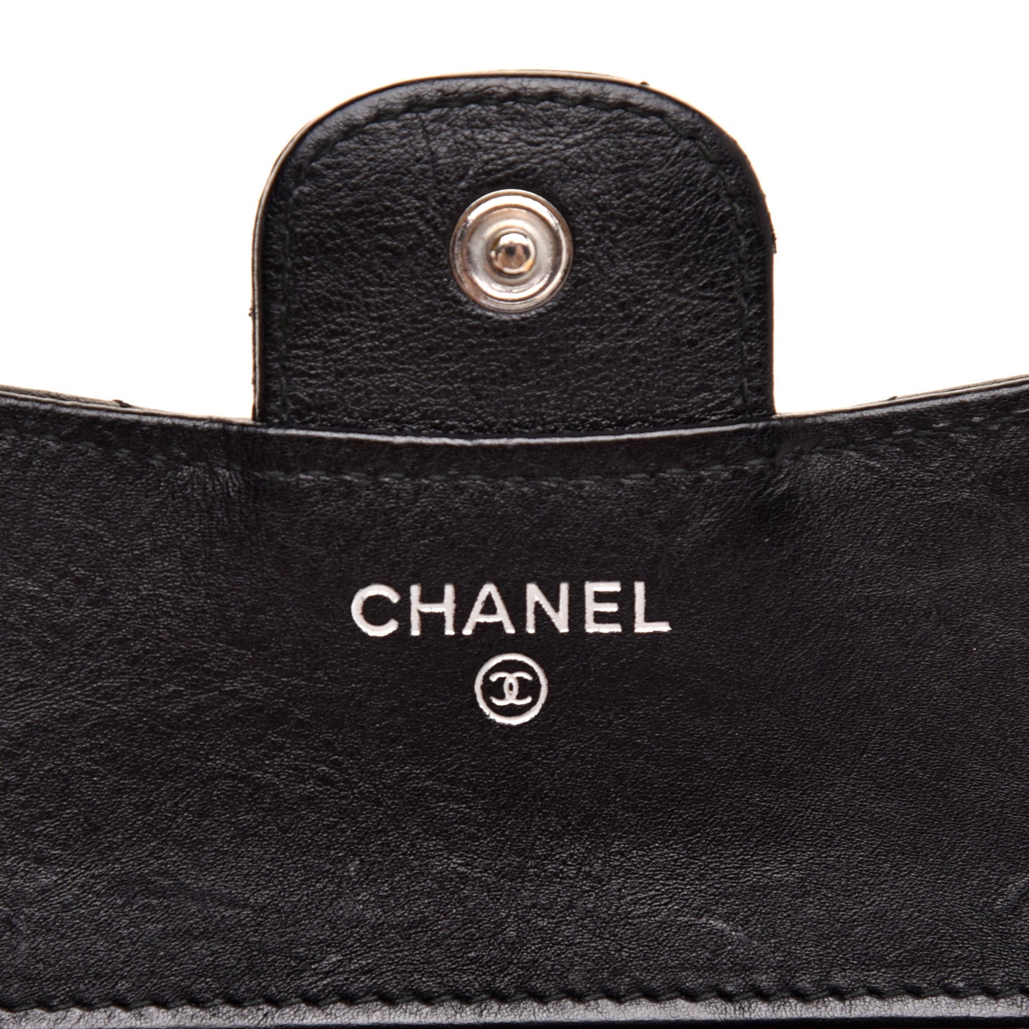 Chanel Calfskin Quilted Compact Flap Wallet So Black 6 of 10