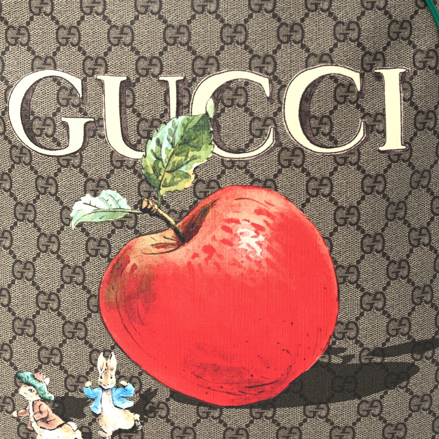 Gucci X Peter Rabbit GG Supreme Monogram Baseballs Web Childrens Backpack Green 6 of 8