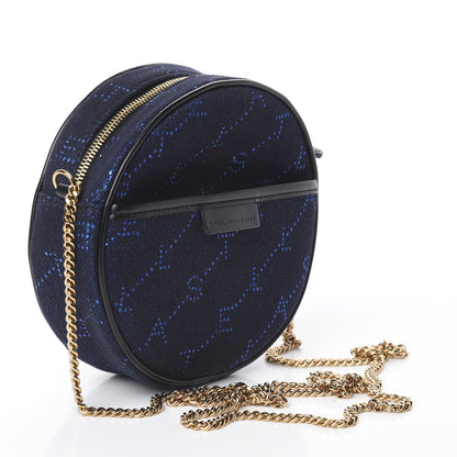Stella McCartney Canvas Monogram Mini Round Crossbody Bag Bluette 2 of 8