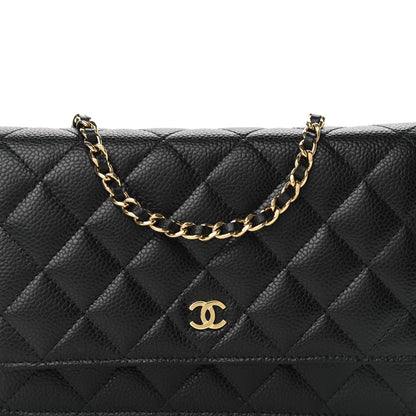Chanel Caviar Quilted Wallet On Chain WOC Black 9 of 11