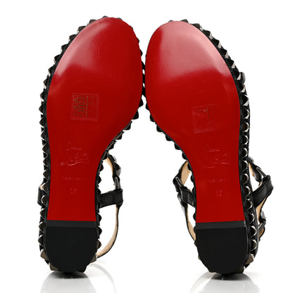 Christian Louboutin Alligator Rope Cataclou 60 Platform Sandals 35 Black 5 of 7