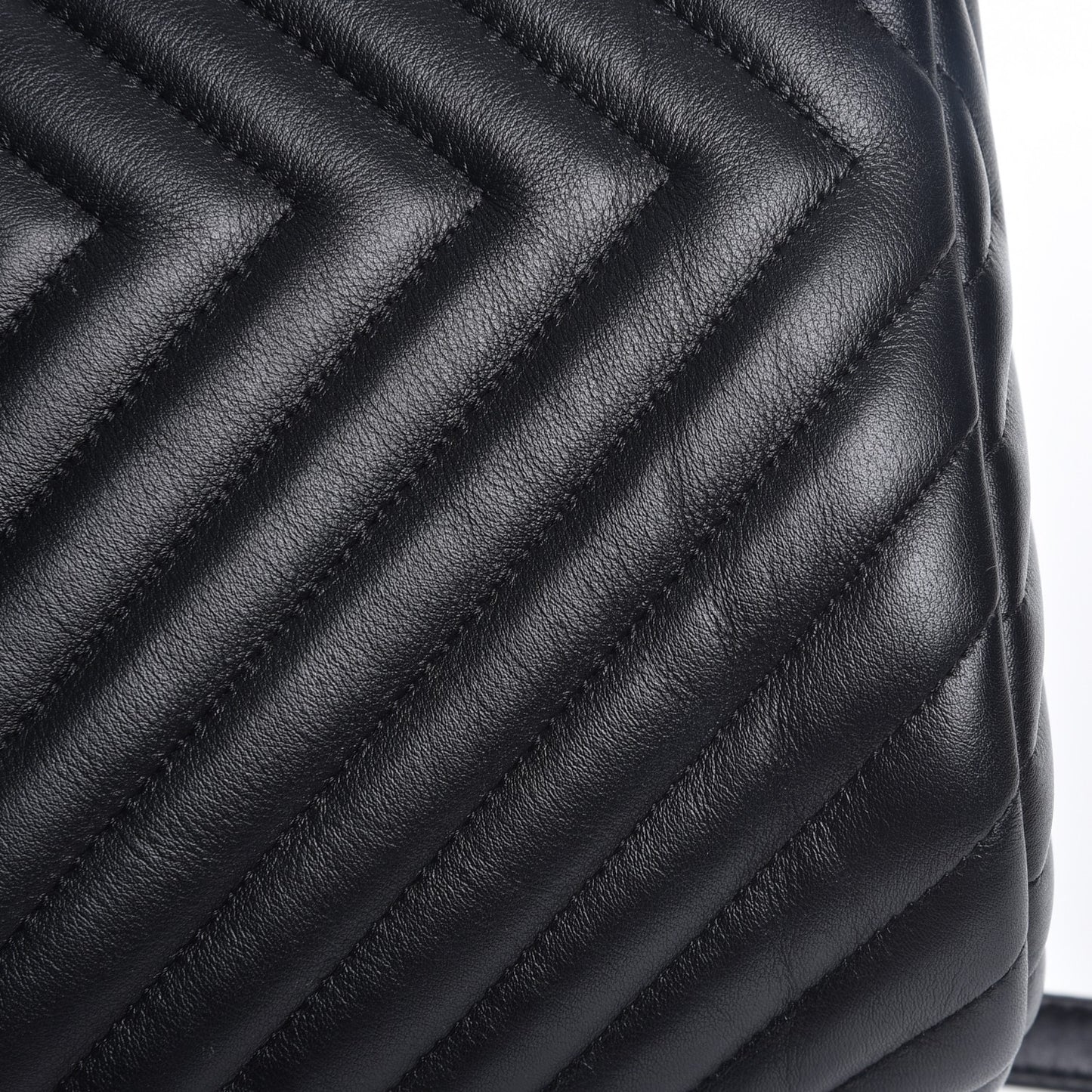 Calfskin Chevron Quilted Small Urban Spirit Backpack Black