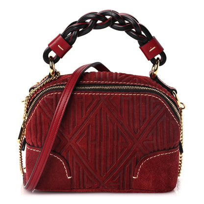 Chloe Suede Mini Daria Chain Bag Red 1 of 8