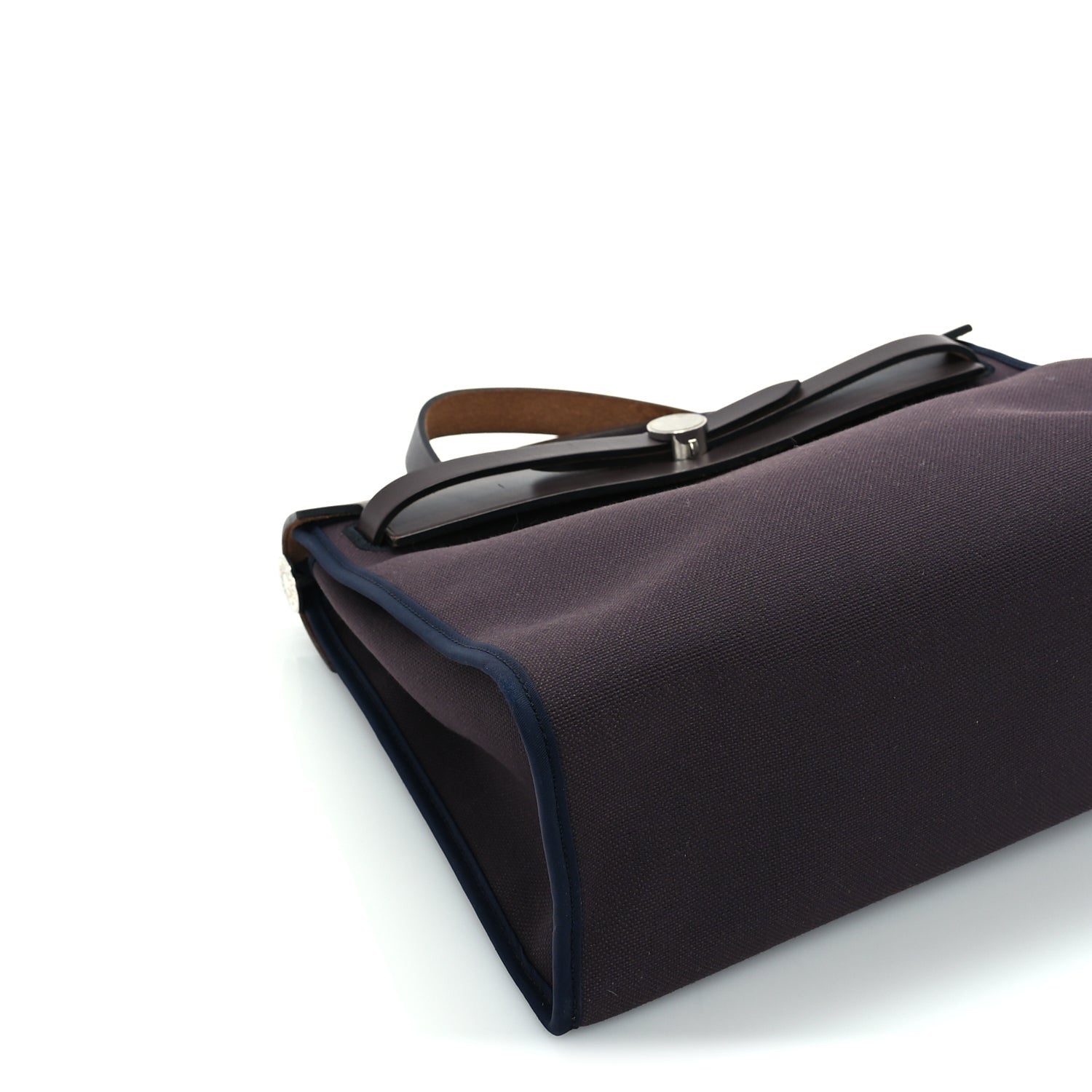Hermes Vache Hunter Toile Herbag Zip 31 PM Cassis Ebony Indigo 9 of 10
