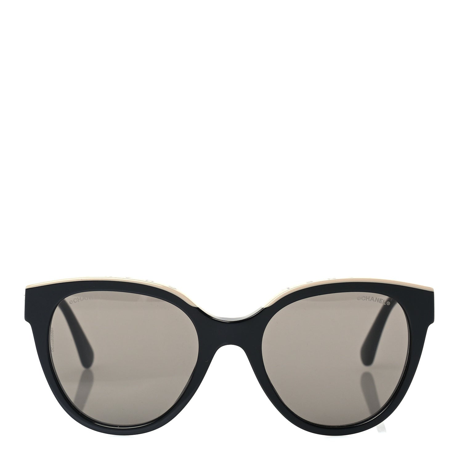 Chanel Acetate CC Butterfly Sunglasses 5414 Black Beige 2 of 7
