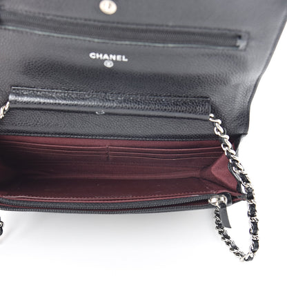 Chanel Caviar Quilted Wallet On Chain WOC Black 5 of 15