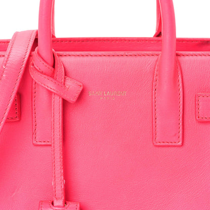 Saint Laurent Calfskin Nano Sac De Jour Lipstick Fuchsia 6 of 8