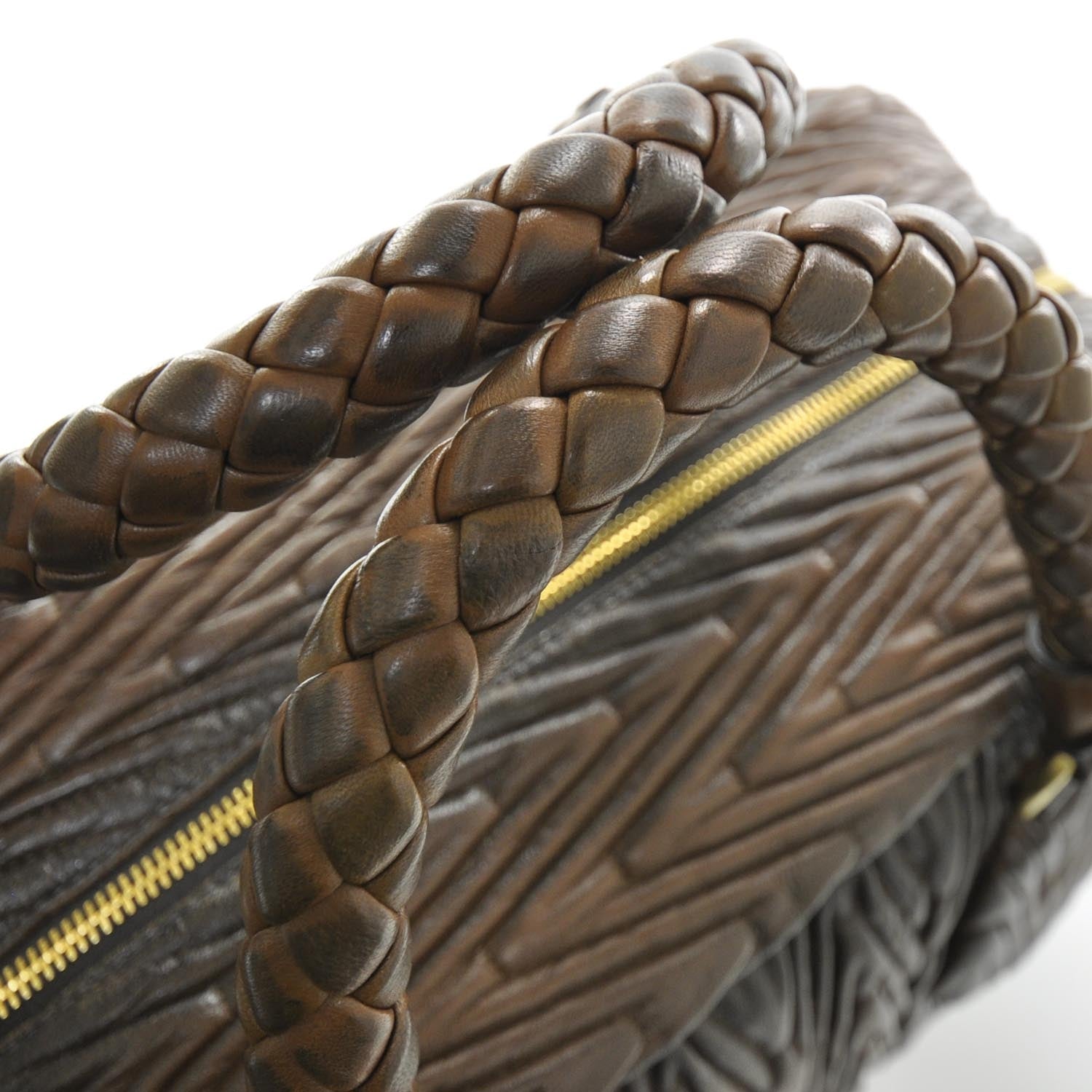 Prada Nappa Antic Chevron Bauletto 6 of 11