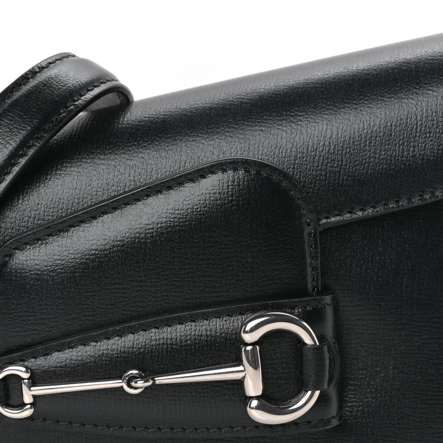 Demetra Mini Horsebit 1955 Asymmetric Shoulder Bag  Black