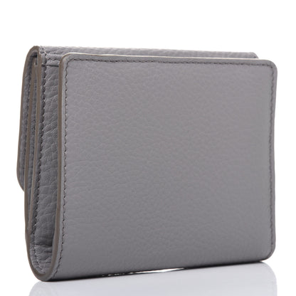 Chloe Grained Calfskin Marcie Square Wallet Cashmere Grey 3 of 12