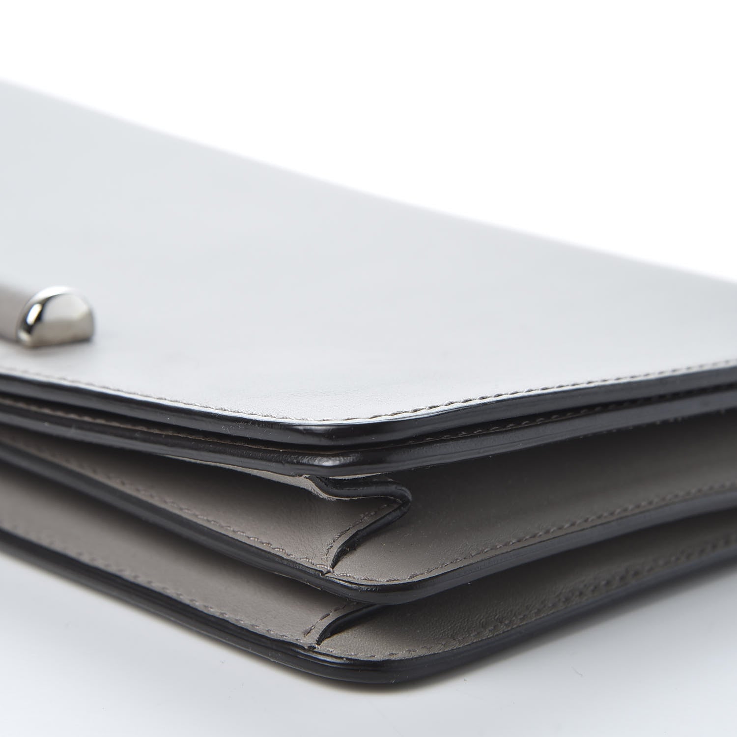 Gucci Calfskin Lady Bamboo Shoulder Bag Grey 6 of 13